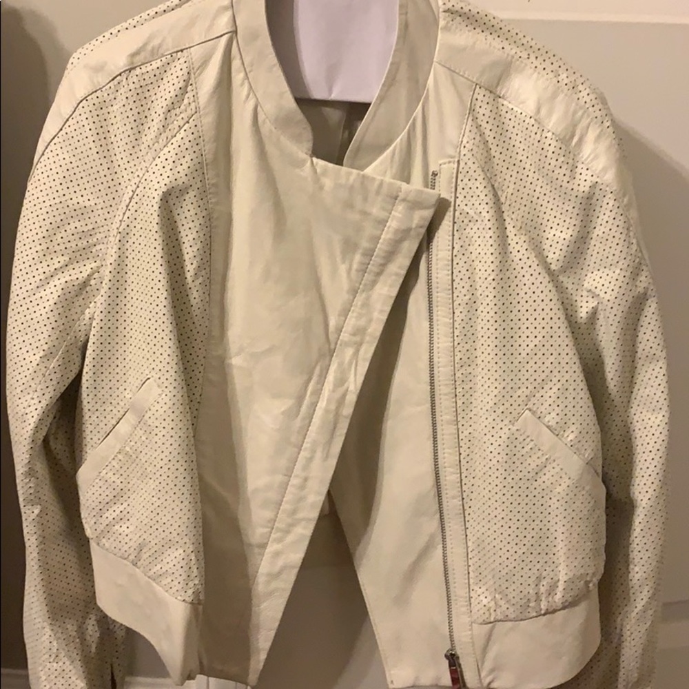 Gorgeous white BeBe bomber jacket